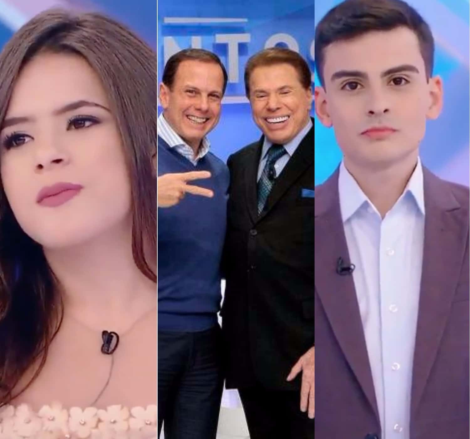 Maisa, Dudu Camargo e João Dória foram destaques do "Programa Silvio Santos" no fim de semana (Foto montagem: TV Foco)