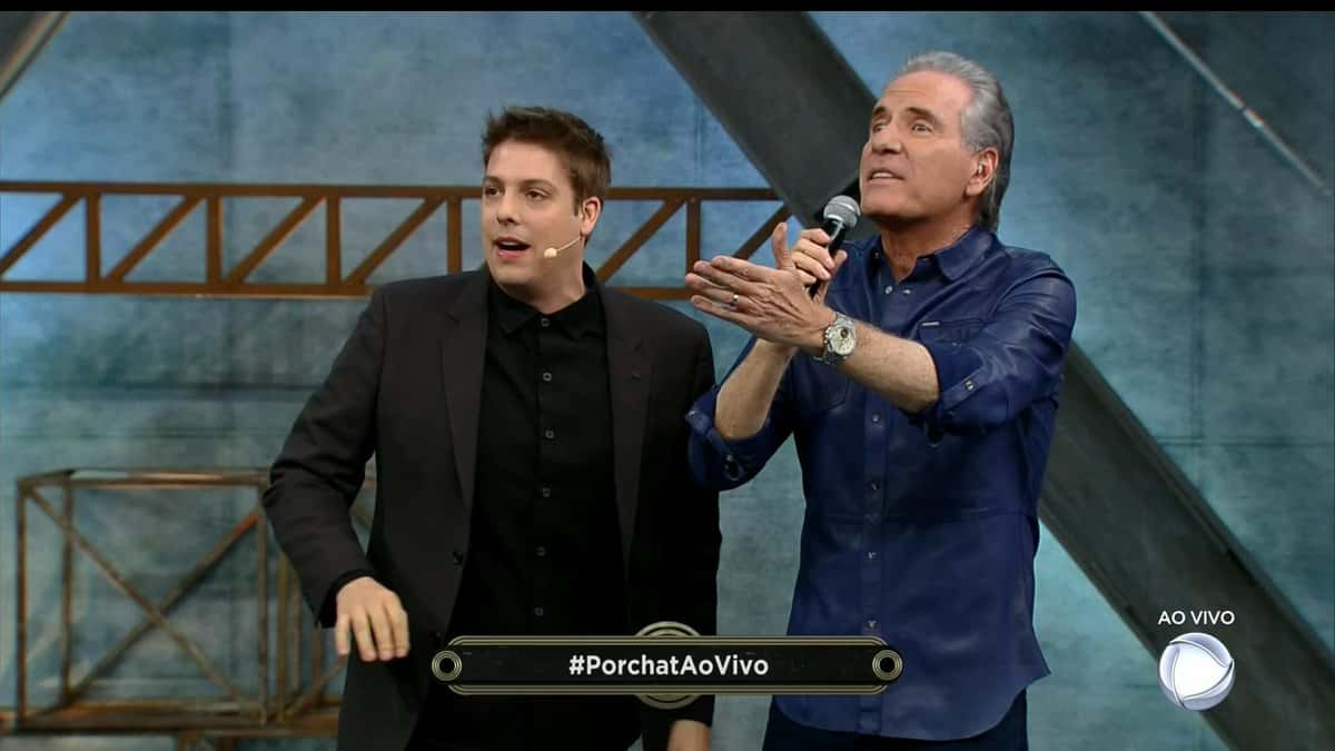 Fábio Porchat e Roberto Justus (Foto: Reprodução/Record)