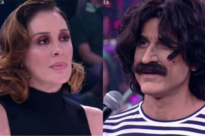 Show dos Famosos: Claudia Raia e Eriberto Leão no Domingão do Faustão (Foto reprodução)