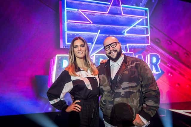 Fernanda Lima e Tiago Abravanel no lançamento do "PopStar" (Foto: Globo/Mauricio Fidalgo)