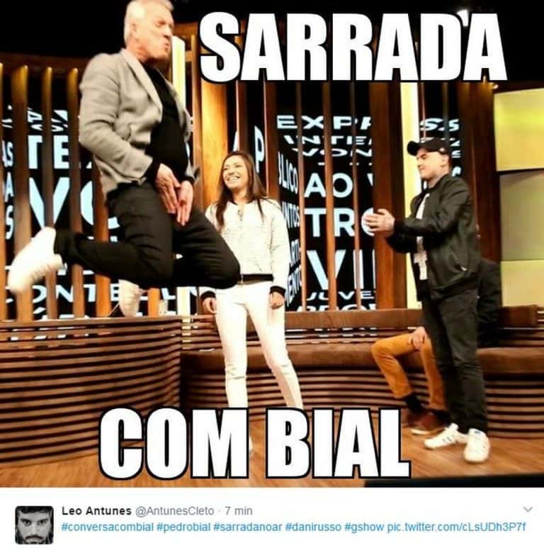 Bial dando sarrada no ar (Foto: Reprodução)