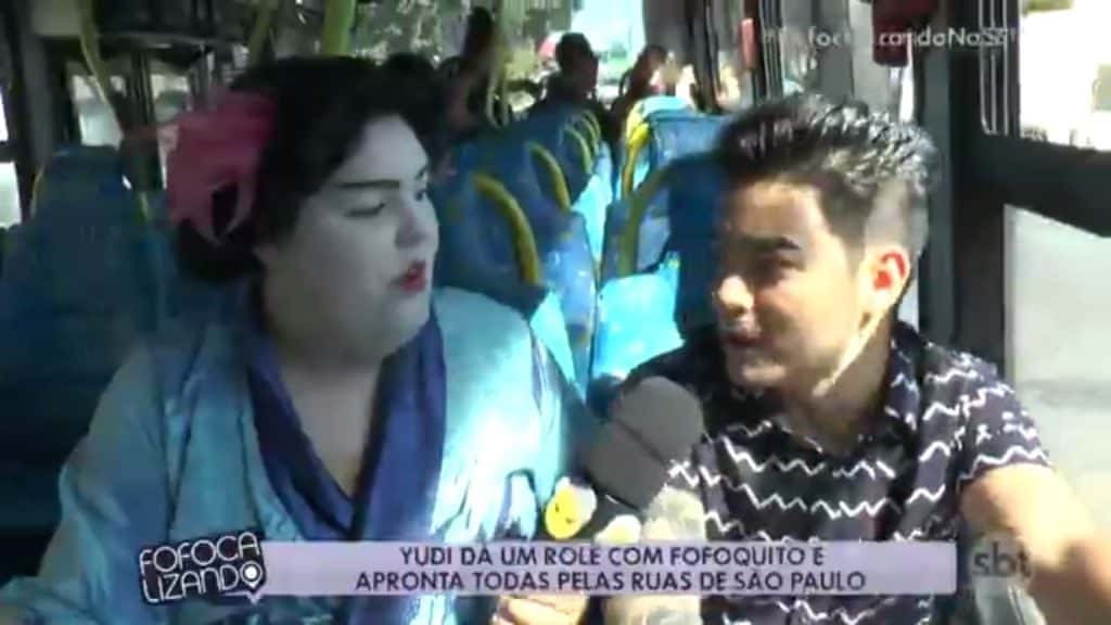 Fofoquito entrevista Yudi.. (Foto: Reprodução/SBT)
