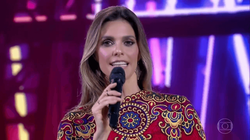 Fernanda Lima na estreia do "PopStar" (Foto: Reprodução/Globo)
