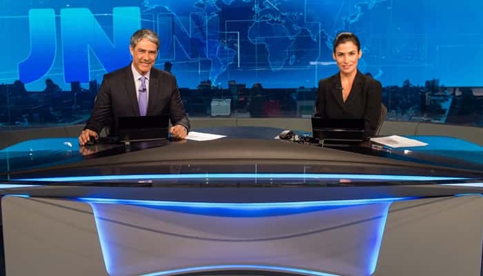 William Bonner e Renata Vasconcellos no Jornal Nacional (Foto: Globo/João Cotta)