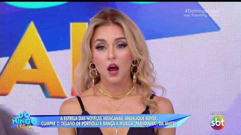Angelique Boyer no "Domingo Legal" (Foto: Reprodução/Twitter)