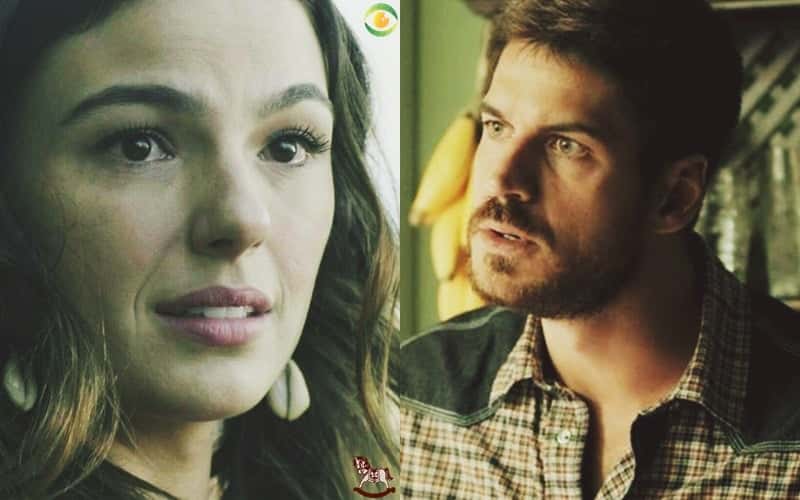 O caminhoneiro Zeca e a "sereia" Ritinha formaram um casal no começo da trama (Foto: Montagem/TV Foco)