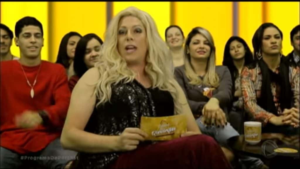 Fábio Porchat imita Christina Rocha na Record. (Foto: Reprodução/Record)