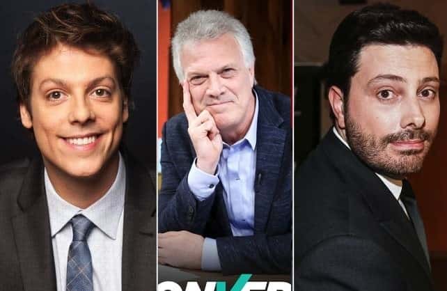 Porchat e seus concorrentes diários. Foto - montagem.
