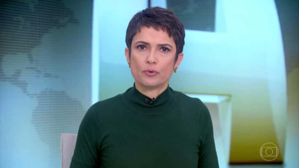 A apresentadora Sandra Annenberg na edição desta sexta-feira, 07. (Foto: Reprodução/Globo)