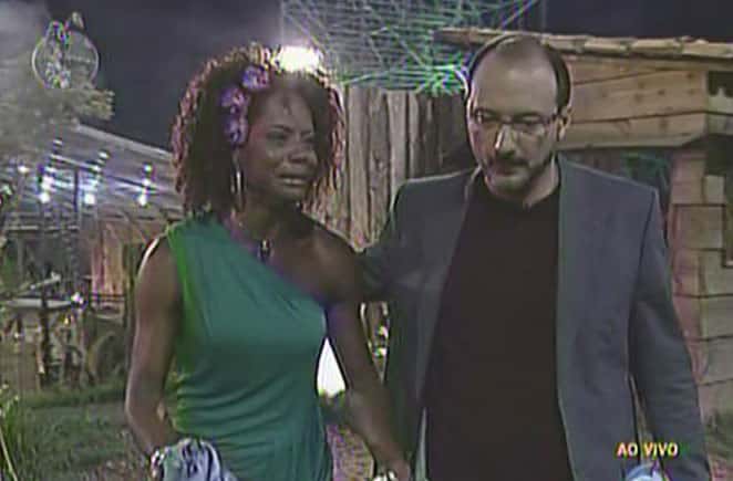 Adriana Bombom ao ser eliminada (Foto: Reprodução)
