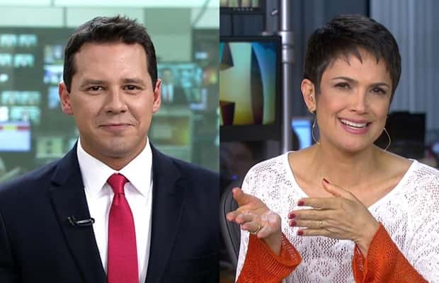 A nova dupla do "Jornal Hoje". (Foto: Reprodução)