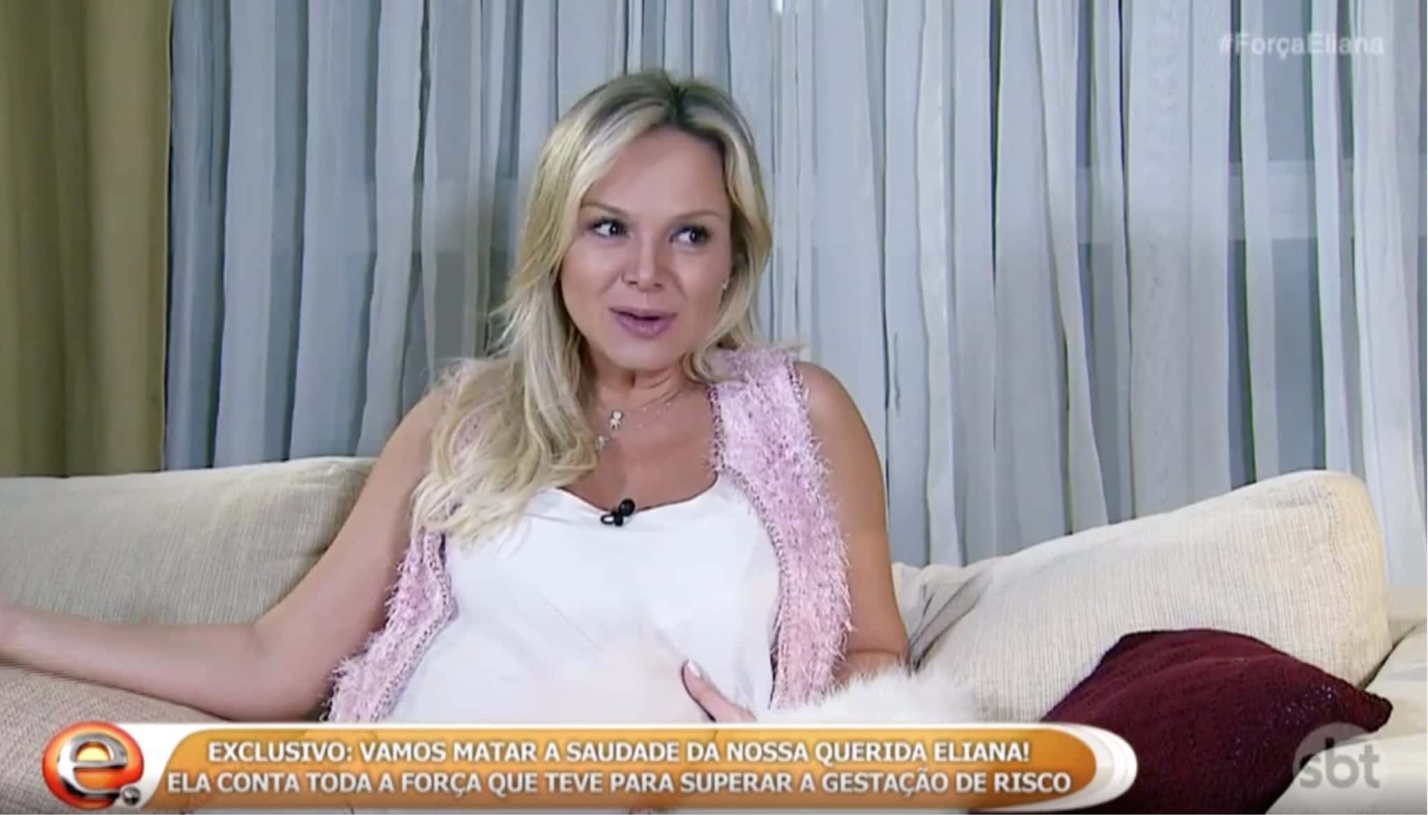 Eliana se emocionou em entrevista exclusiva (Foto reprodução)