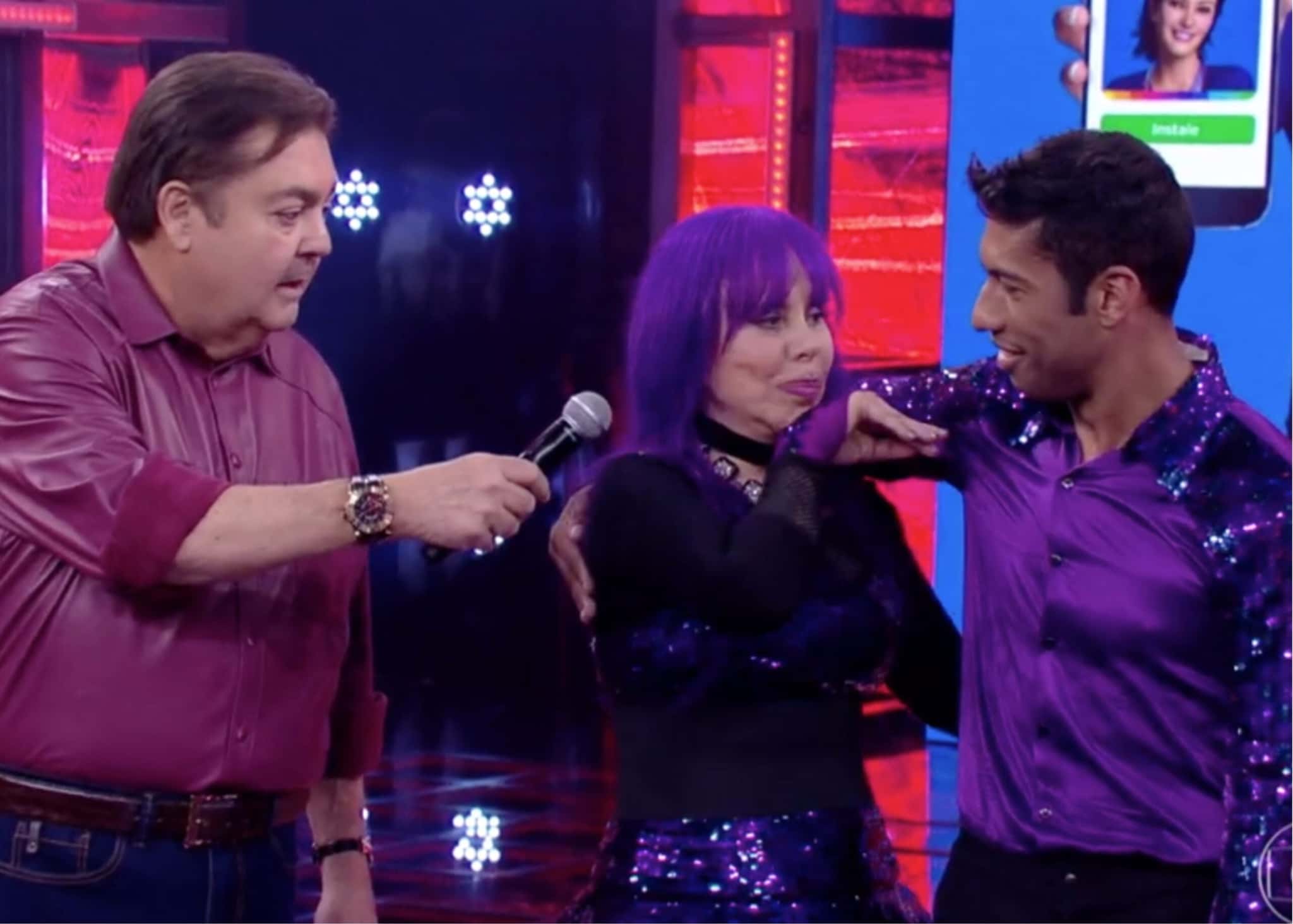 Faustão fica visivelmente irritado com Baby do Brasil (Foto reprodução)