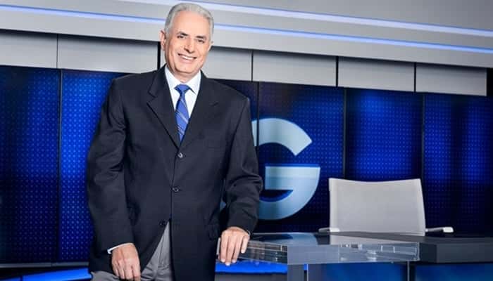 O apresentador William Waack no "Jornal da Globo" (Foto: Globo/Ramón Vasconcelos)