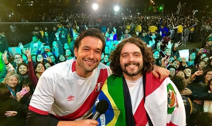 Sergio Marone e Guilherme Winter no Peru. (Foto: Reprodução/Instagram)