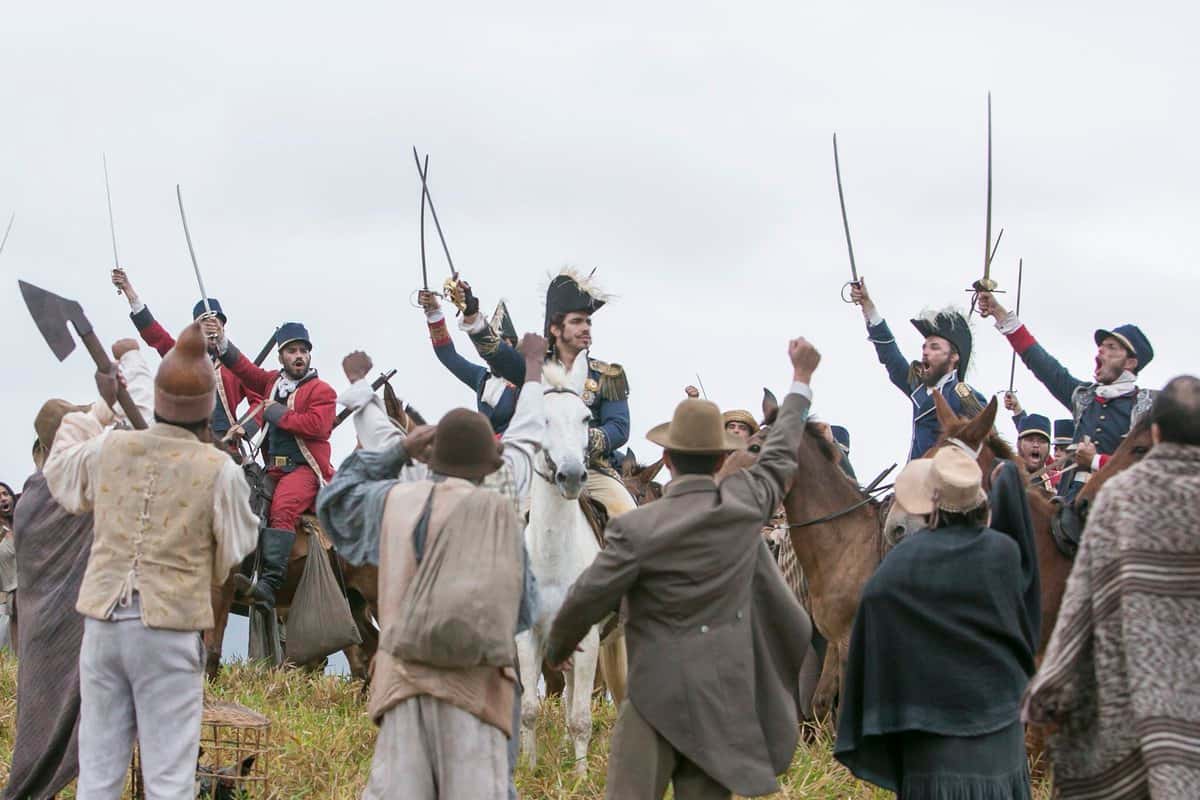 Dom Pedro proclama a independência do Brasil (Foto: Reprodução/Globo)