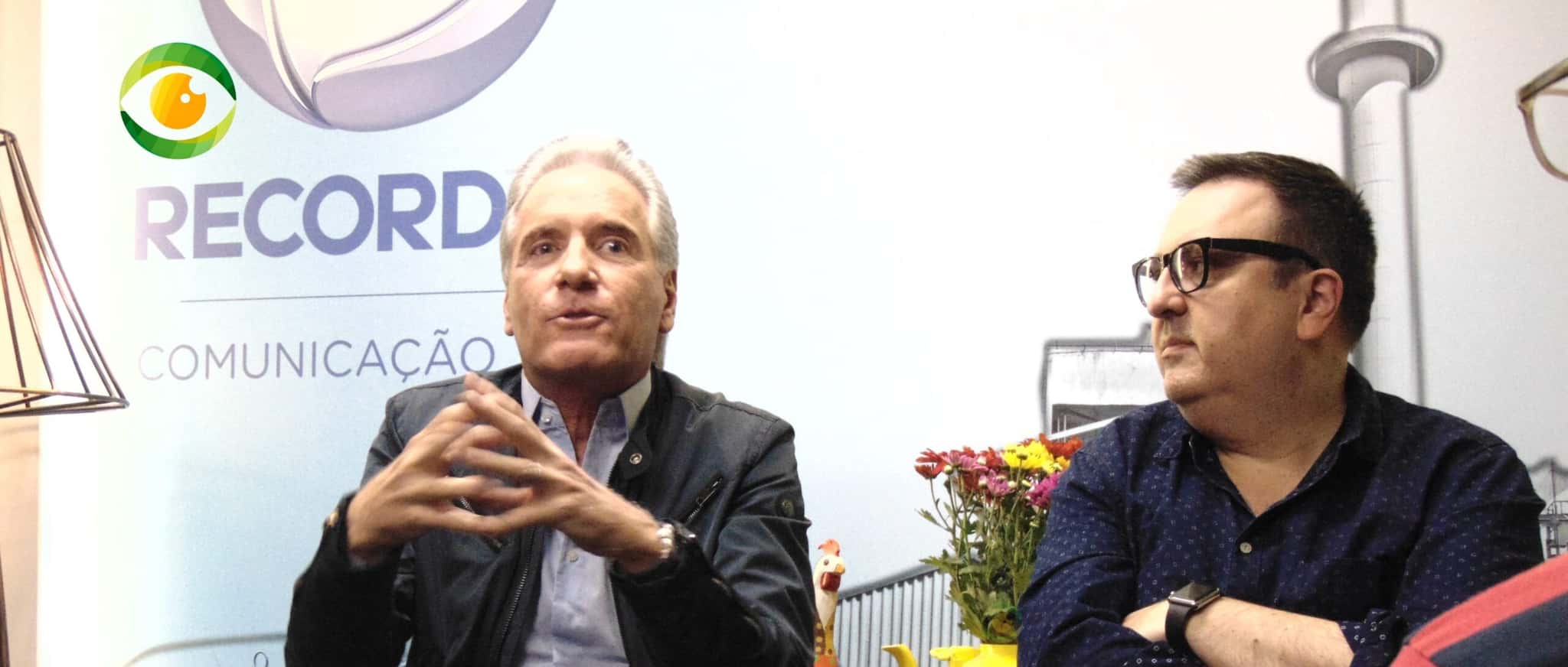 Roberto Justus e o Diretor Rodrigo Carelli falam sobre a nova temporada da Fazenda na Record (Foto: TV Foco/Thais Teles)