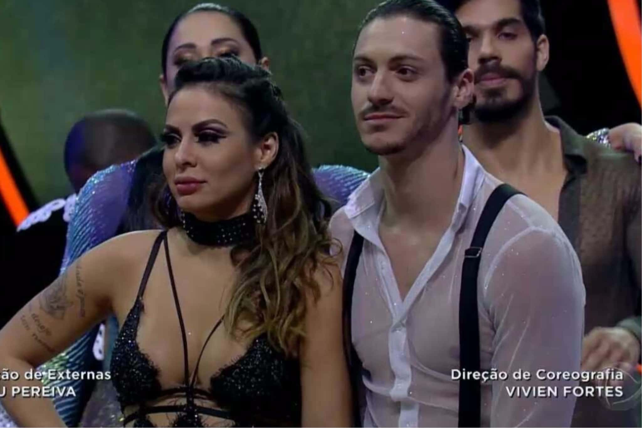 Aline Rosa e o parceiro Ygor mantiveram "climão" estranho (Foto reprodução)