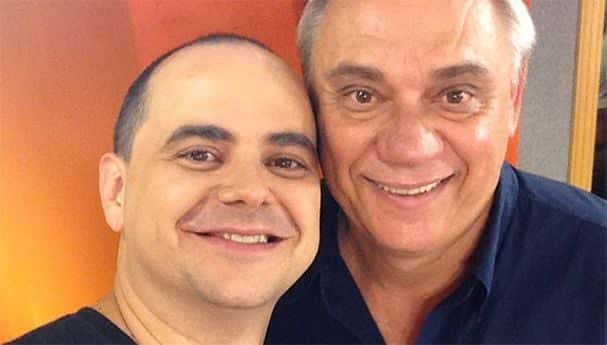 O encontro entre Carioca e Marcelo Rezende (Foto: Divulgação)