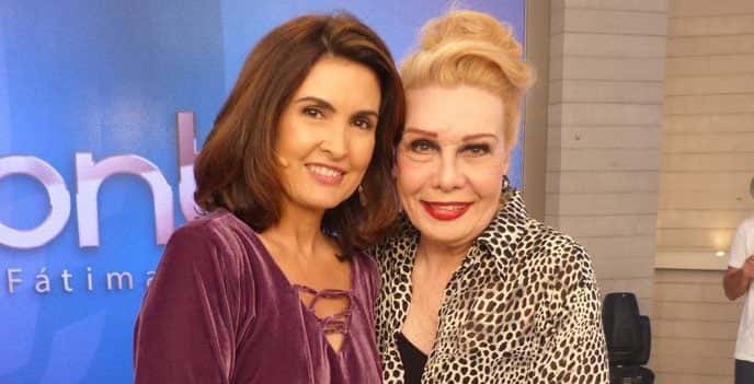 A apresentadora Fátima Bernardes recebeu Rogéria no "Encontro". (Foto: Viviane Figueiredo Neto/ Gshow)