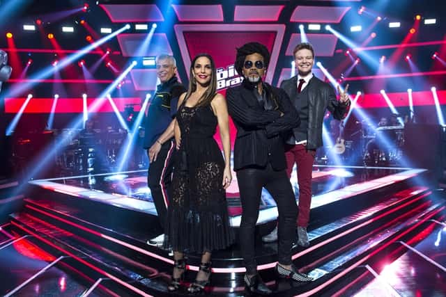 Lulu Santos, Ivete Sangalo, Carlinhos Brown e Michel Teló no The Voice Brasil (Foto: Globo/Mauricio Fidalgo)