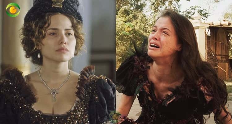 A imperatriz "pisa" na amante de Dom Pedro (Foto: Montagem/TV Foco)