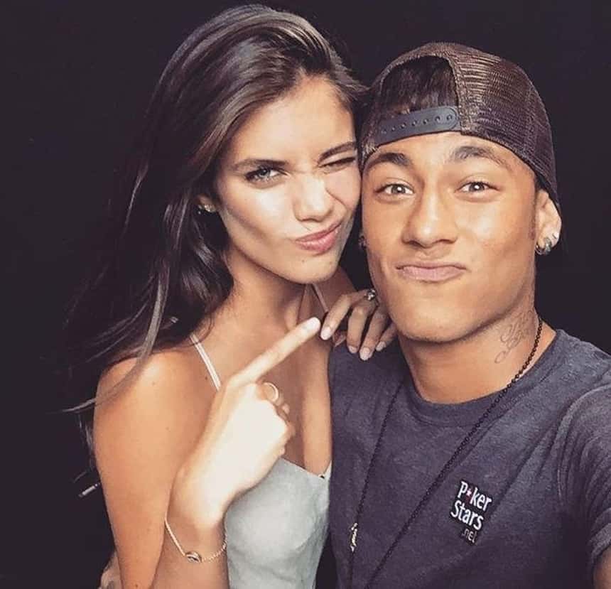 Neymar e modelo (Foto: Reprodução)