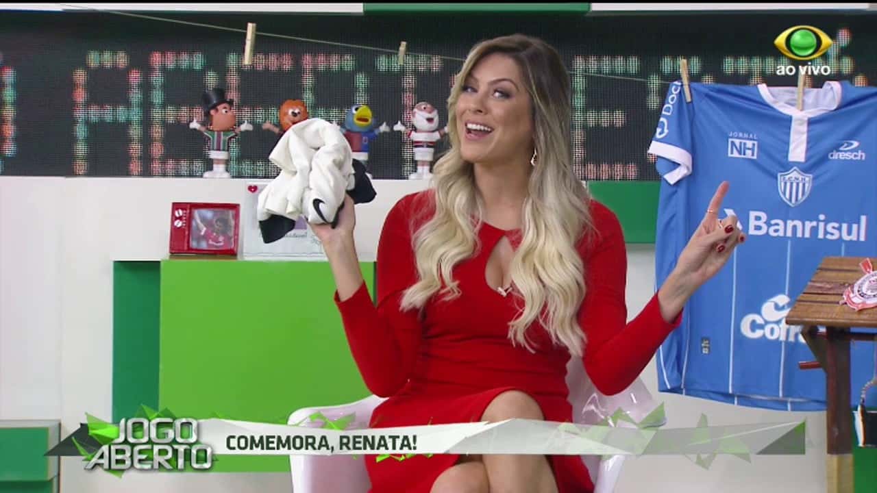 A apresentadora Renata Fan sofre boicote do Corinthians. (Foto: Reprodução/Band)