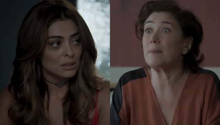 Bibi (Juliana Paes) e Silvana (Lilia Cabral) em cenas de "A Força do Querer" (Foto: Reprodução/Globo)