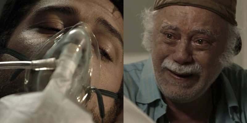 Abel se emociona com ao ver o filho na novela "A Força do Querer". (Foto: Montagem/TV Foco)