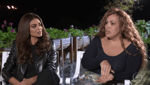 Fabiana Escobar e Bibi Perigosa da novela (Foto: Reprodução)