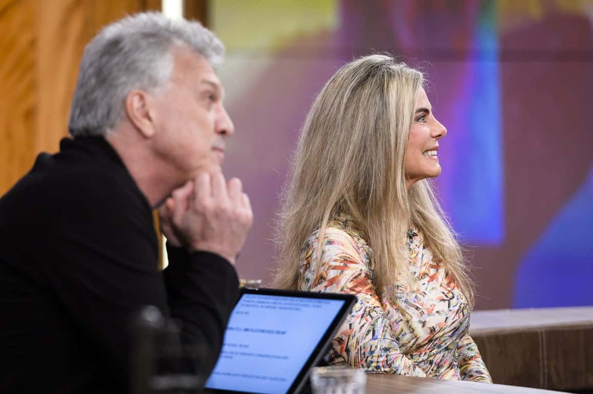 A atriz Bruna Lombardi no Conversa com Bial (Foto: Divulgação)