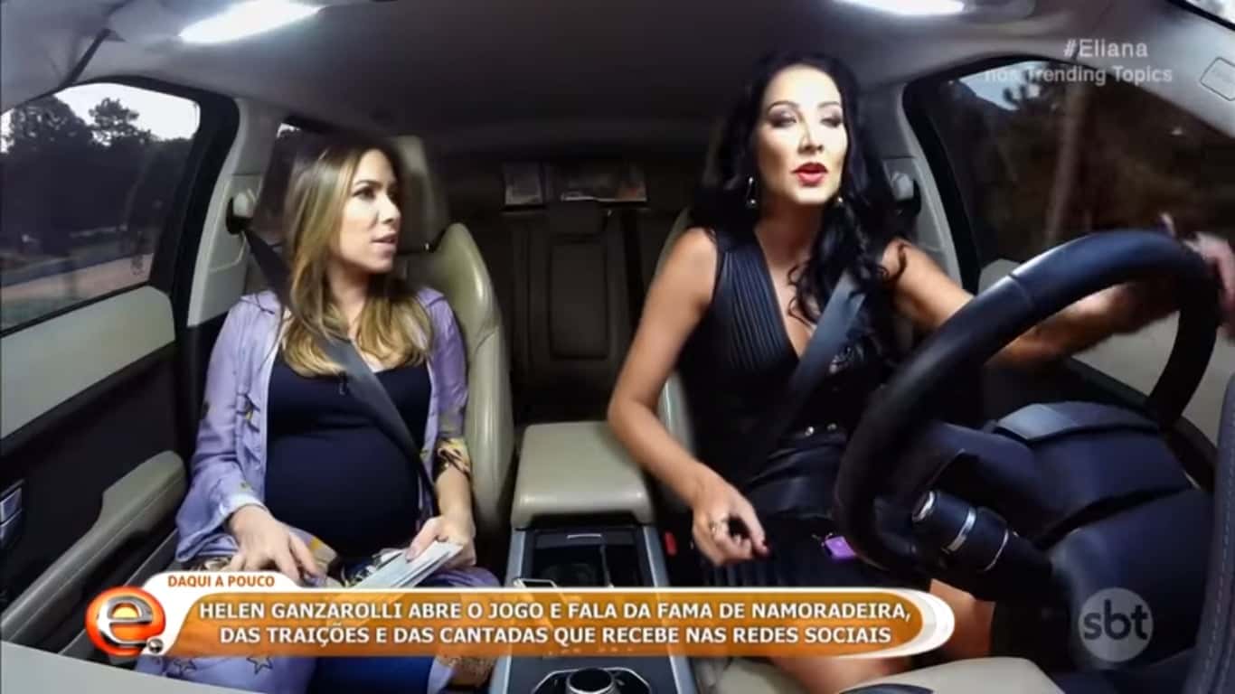 Patricia Abravanel entrevista Helen Ganzarolli. (Foto: Reprodução/SBT)