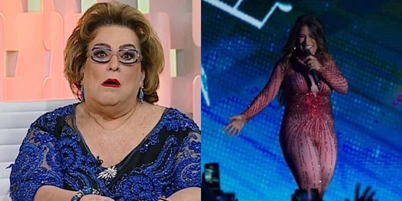 Mamma Bruschetta detonou roupa usada por Simone usado no Prêmio Multishow 2017. (Foto: Montagem/TV Foco)