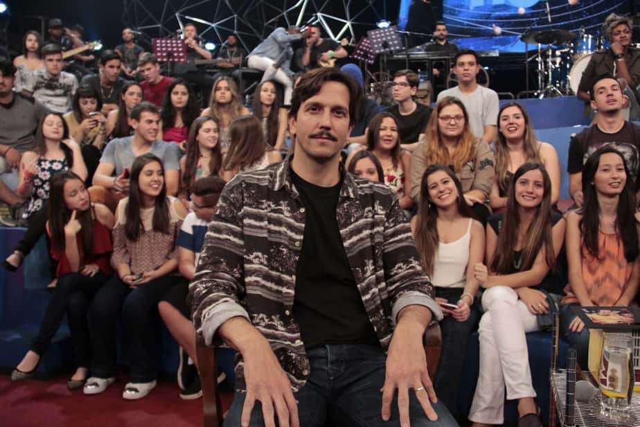 O ator Vladimir Brichta durante o "Altas Horas" (Foto: Divulgação/Globo)