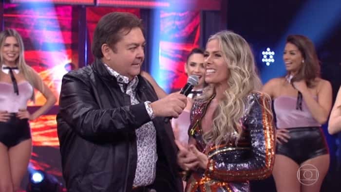Adriane Galisteu no "Domingão". (Foto: Reprodução/TV Globo)