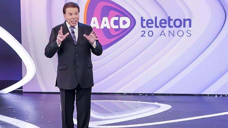 Silvio Santos no Teleton 2017, no SBT (Foto: Divulgação)