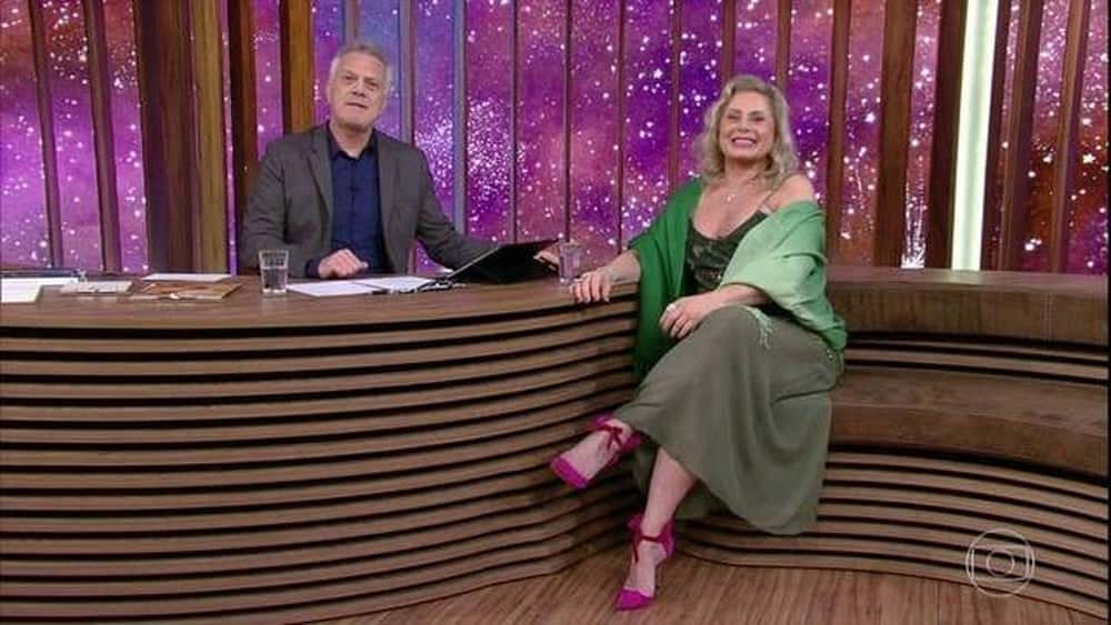 Vera Fischer conversa com Pedro Bial (Foto: TV Globo)