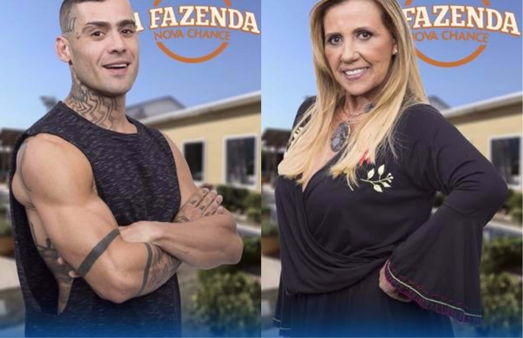 Yuri e Rita Cadillac estão na roça da Fazenda (Foto montagem: TV Foco)