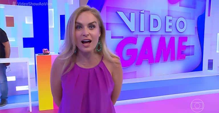 Angélica grava o Vídeo Game (Foto: Divulgação/TV Globo)