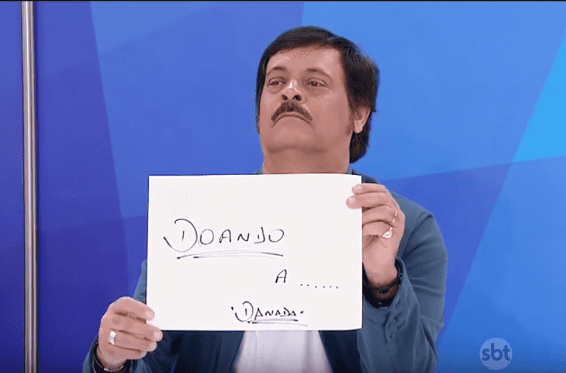 Carlinhos Aguiar e Silvio Santos (Foto: Reprodução)