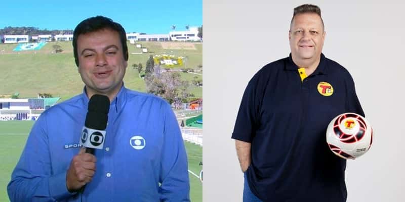 Eric Faria, repórter da Globo, bate boca com José Calil. (Foto: Reprodução/TV Foco)