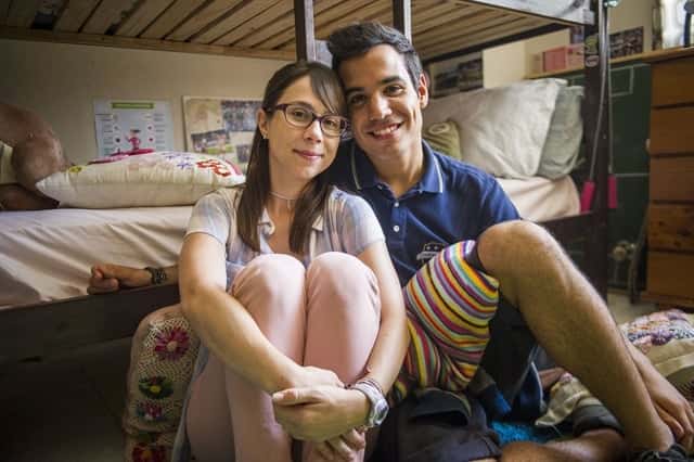 Benê (Daphne Bozaski) e Guto (Bruno Gadiol) em Malhação: Viva a Diferença (Foto: Globo/Mauricio Fidalgo)