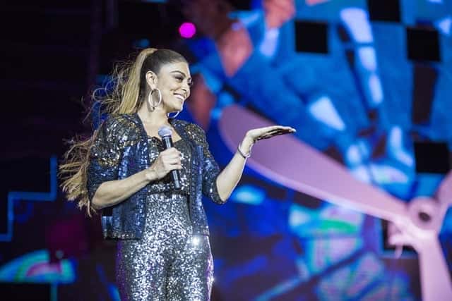 Juliana Paes na gravação do Festeja Brasil 2017 (Foto: Globo/Marília Cabral)