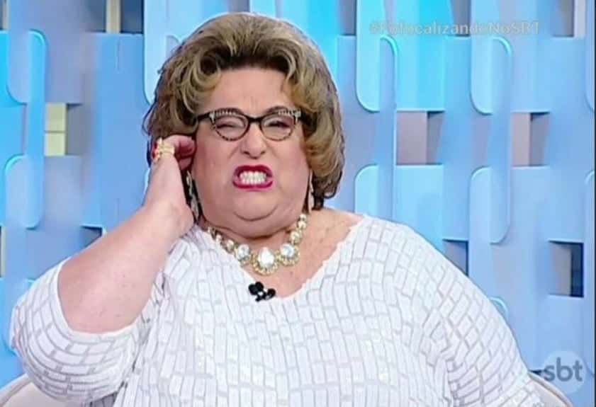 A apresentadora Mamma Bruschetta estava há 40 sem sexo. (Foto: Reprodução/SBT)