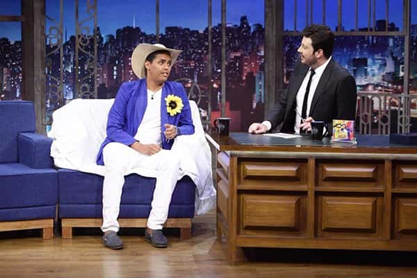 Rei da Cacimbinha no "The Noite" (Foto: Divulgação)