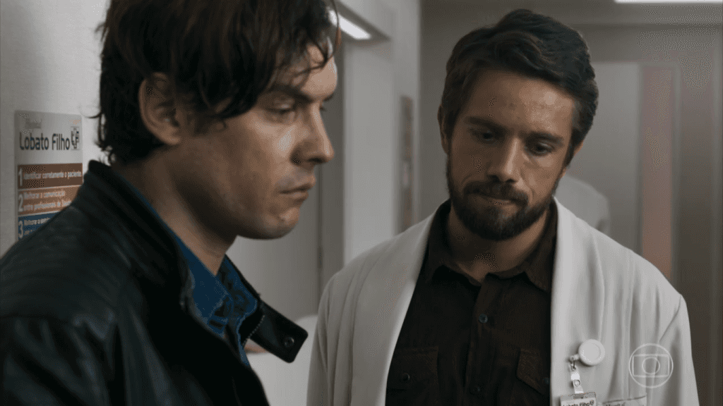 Gael e Renato em cena na trama (Foto: Reprodução)