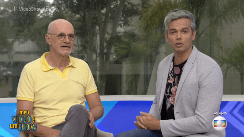 Marcos Caruso e Otaviano Costa no Vídeo Show (Foto: Reprodução/Globo)