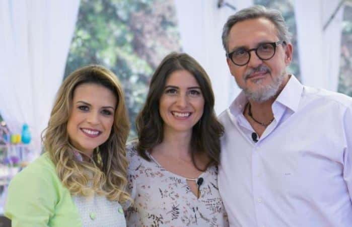 Apresentadora e jurados do Bake Off (Foto: Divulgação)