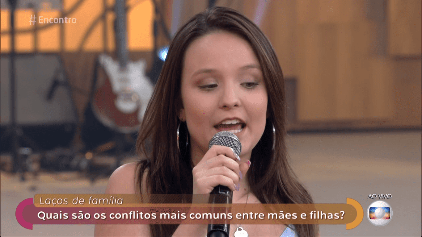 Larissa Manoela no Encontro (Foto: Reprodução)